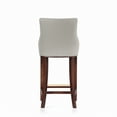 thumbnail image 6 of Manhattan Comfort Shubert Barstool with Solid Wood Frame in Light Gray, 6 of 7