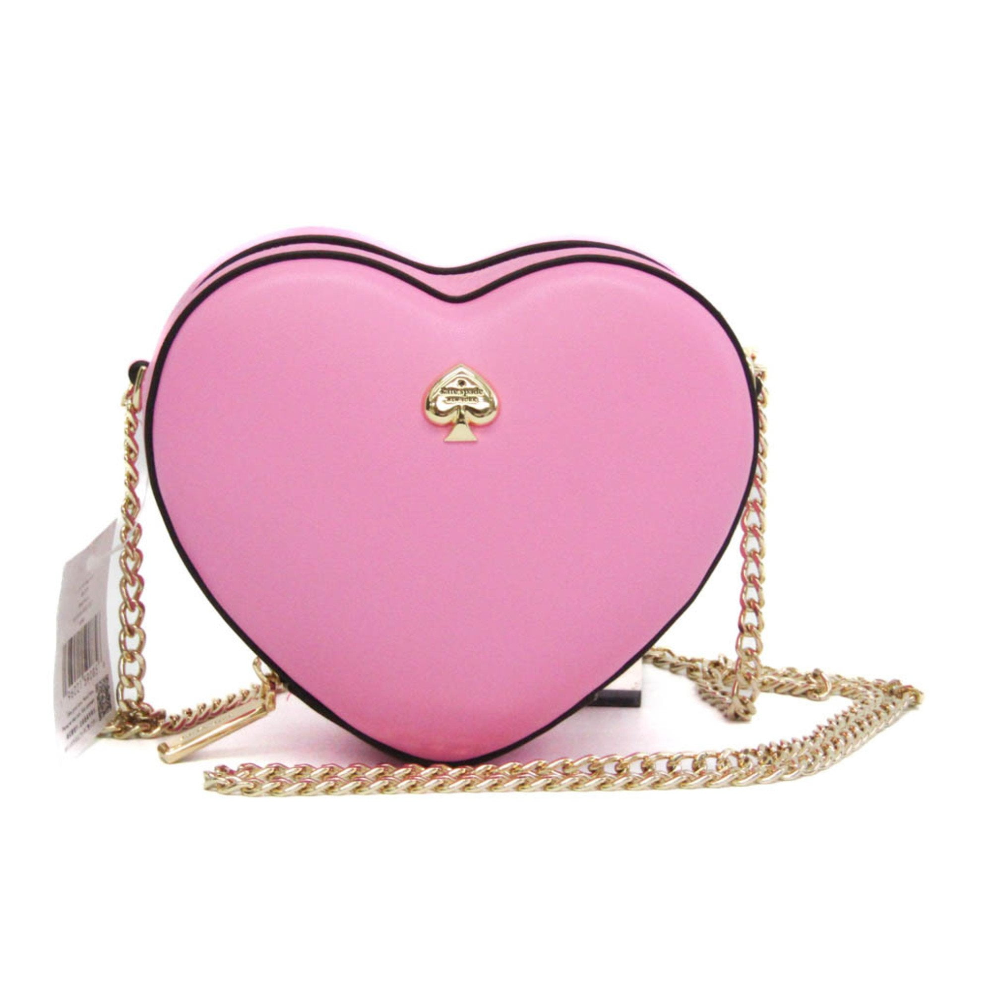 KATE SPADE NEW YORK Pre-Owned Kate Spade Love Shack 3D Mini Heart KK209 Women's Leather Shoulder Bag Pink (Good)