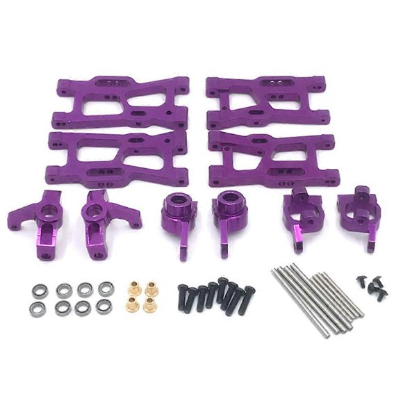 Kit de piezas de mejora del brazo oscilante de la copa de dirección metálica para accesorios de coches RC 144001 1/14 124018 124019 1/12