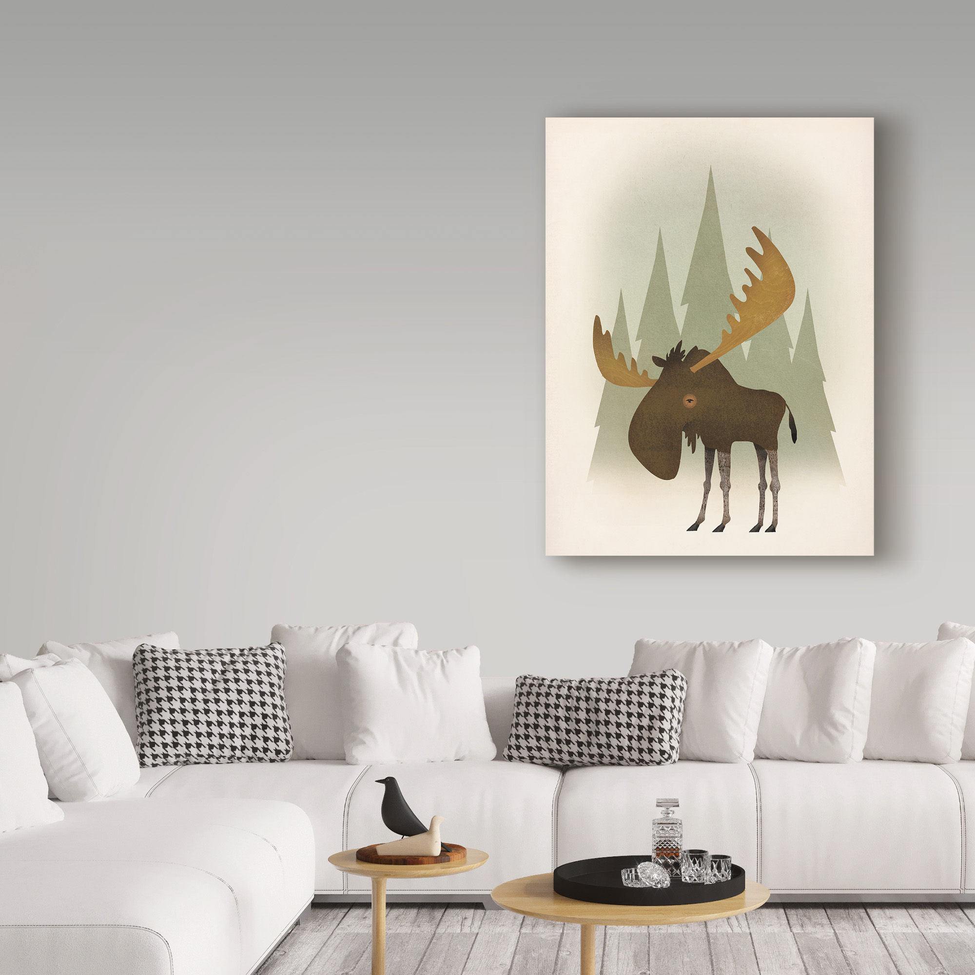 Trademark Fine Art 'Forest Moose' Canvas Art by Ryan Fowler