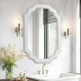 thumbnail image 5 of Sintosin Handmade Distressed White Oval Mirrors - 17x23" Farmhouse Wall Decor for Bathroom & Bedroom, 5 of 7