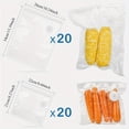 thumbnail image 3 of QUTETN 40pcs Reusable Food Vacuum Bags  Vacuum Sealer Bags for Food with Air Valve  Kitchen Air Valve Self-Sealing Crisper Bags  Suitable for Food Preservation Storage, 3 of 5