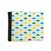 Rain Umbrella Weather Cloud Flip Bifold Faux Leather Wallet  Multi-Function Card Purse