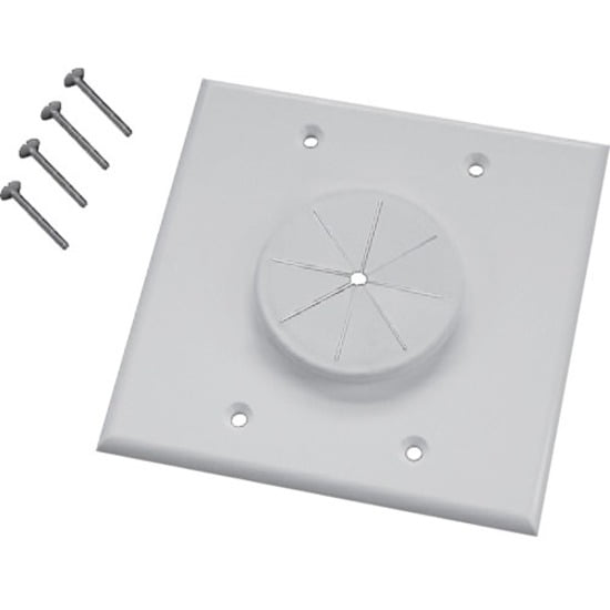 Midlite Double Gang Wireport with Grommet