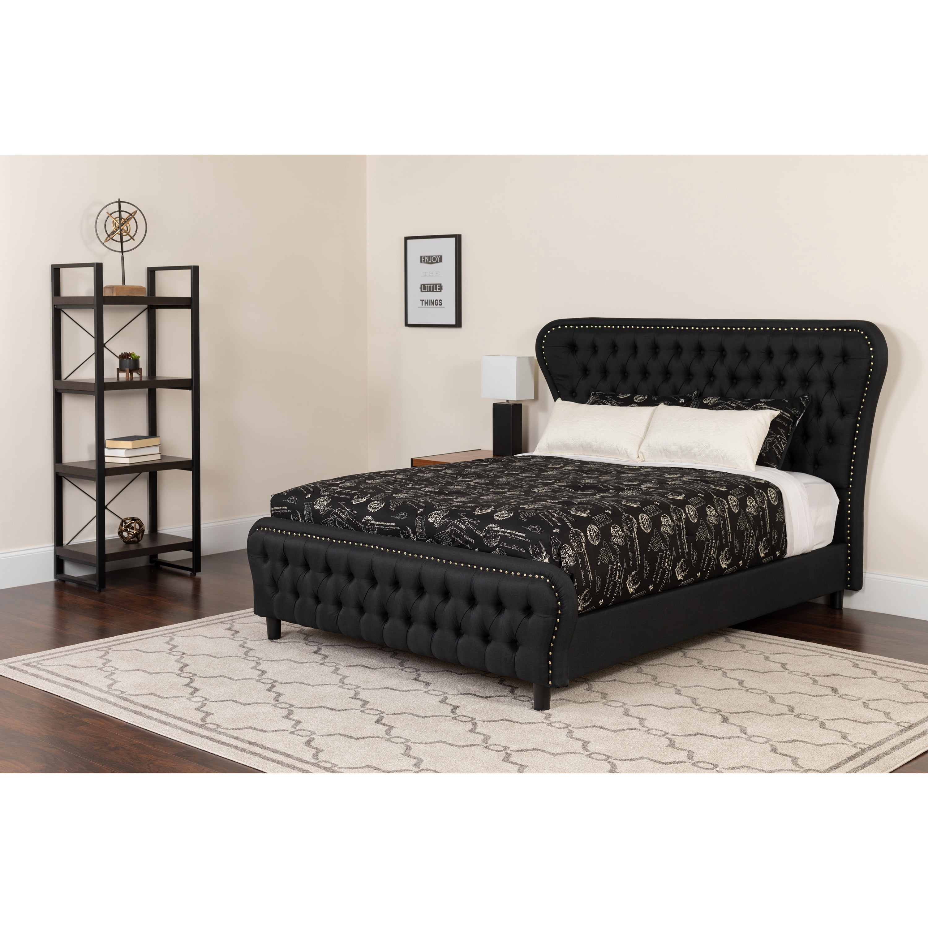 king tufted bed