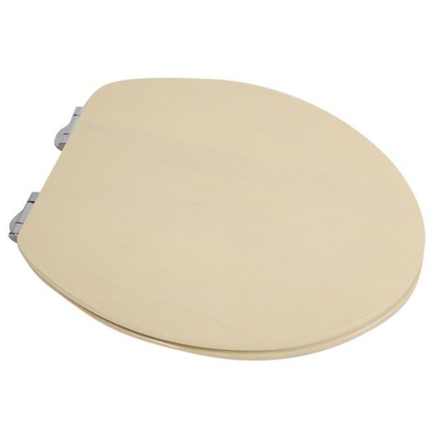 Contemporary Design Full Cover Solid Oak Wood Elongated Toilet Seat with Antique White Walmart
