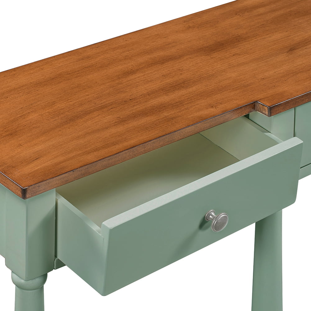 Lowestbest Console Table Entry Table, Wood Entryway Table with Storage Shelf and Drawer (Green) Lowestbest Console Table Entry Table, Wood Entryway Table with Storage Shelf and Drawer (Green)
