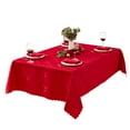 thumbnail image 4 of Christmas Holiday Red Ribbons and Bows Damask 52 x 52 inch Square Fabric Tablecloth, 4 of 6