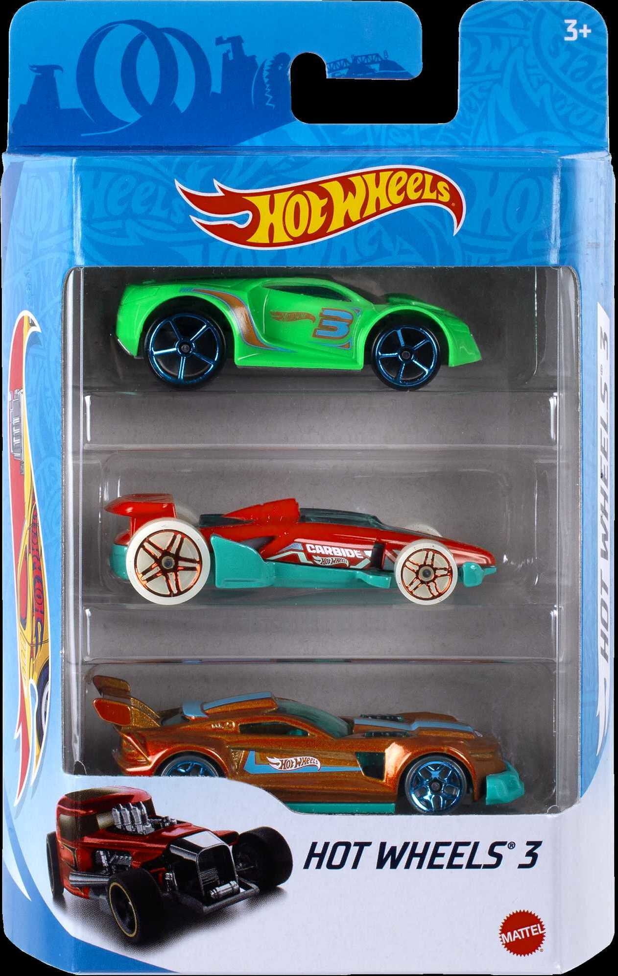 Pacote Com 3 Carrinhos Hot Wheels Original S/ Repetir Mattel