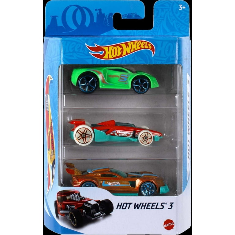 Mattel K5904 Hot Wheels 3-Pack Assortment, Multicolor