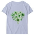thumbnail image 4 of T-shirt de la Saint-Patrick pour Femmes, Col Rond, Manches Courtes, Imprimé Arbre de Noël, 4 of 4