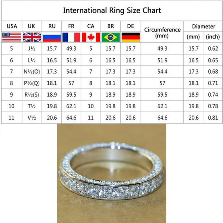 Finger Size Guide - Classic Diamonds
