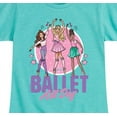 thumbnail image 3 of Barbie - Ballet All Day  - Girls Fitted Short Sleeve Graphic T-Shirt, 3 of 5