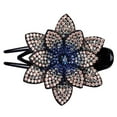 thumbnail image 2 of Kiplyki Wholesale Rhinestone Double Flower Hair Clip,Flexible Durable Pearls Design Women Hair Dovetail Clip, 2 of 2