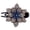 Blue, variant on CXHEGBEJ Glitter Sparkly Crystals Rhinestones Decorative Flower Hair Claws Clips Floral Barrettes Bun Hairpins Clamps Hair Accessories for Women Thick Long Hair Ponytail Black