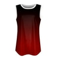 thumbnail image 4 of Kagetolytai Tank Tops for Women Womens Tank Top U Neck Basic Casual Flowy Summer Sleeveless Deep Side Cut Print Tops for Women Tank Top Red S, 4 of 6