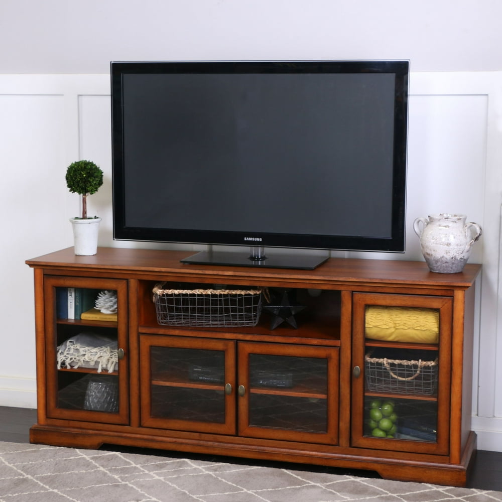 Manor Park Contemporary Tall TV Stand for TVs up to 78" Brown