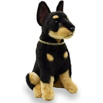 Realistic Doberman Dog Stuffed Animal Plush Toy, Lifelike Animal Plushies, Simulation Animals Doll