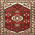 thumbnail image 1 of Ahgly Company Machine Washable Indoor Square Traditional Tomato Red Area Rugs, 4' Square, 1 of 7