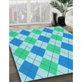 thumbnail image 3 of Ahgly Company Machine Washable Indoor Rectangle Transitional Blue Area Rugs, 6' x 9', 3 of 7