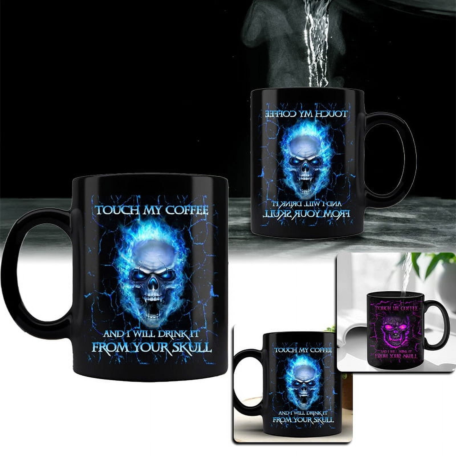 Taruzil Midnight Skull Large Coffee Mugs with Spoons, Halloween Christmas  Birthday Whtie Elephant Gi…See more Taruzil Midnight Skull Large Coffee  Mugs