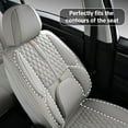 thumbnail image 5 of 2007-2026 Car Seat Cover for Jeep Wrangler, Middle Gray Car Seat Covers, PU Leather, Full Set of 5 Seats, Anti-Slip, With Lumbar Support, Beautify Interior, Beautify the Interior of Old Cars, 5 of 10