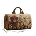 thumbnail image 2 of PUSPU Cow Pattern Quilted Embroidered Travel Bag, Cute Portable Handbag for Women, 2 of 6