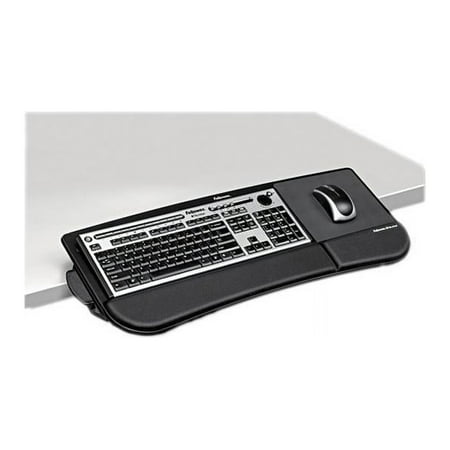 UPC: 0043859622993 | FELLOWES INC. 8060101 THE FELLOWES TILT N SLIDE KEYBOARD MANAGER ATTACHES TO YOUR DESKTOP EDGE WITHOUT
