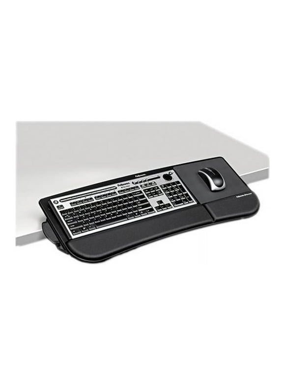 FELLOWES, INC. 8060101 THE FELLOWES TILT N SLIDE KEYBOARD MANAGER ATTACHES TO YOUR DESKTOP EDGE WITHOUT