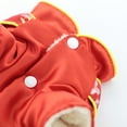 thumbnail image 6 of Visland Pet Clothes Stand Collar Delicate Exquisite Buckle Soft Print Dress Up Polyester Tang Suit Four Leggings Pet Costume for New Year, 6 of 7