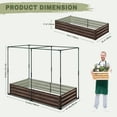 thumbnail image 6 of SLSY Galvanized Raised Garden Bed,Crop Cage,Plant Protection Net Tent Kit,Metal Planter Box Bottomless Planting Vegetables for Garden, 6 of 8