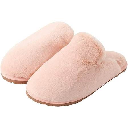 

PIKADINGNIS Women Fuzzy Slippers Non-Slip House Shoes Fuzzy Slides Memory Foam Fluffy Slipper Soft Plush Bedroom Slippers Indoor Outdoor