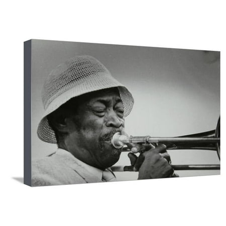 Al Grey Performing at the Capital Radio Jazz Festival, Alexandra Palace, London, July 1982 Stretched Canvas Print Wall Art By Denis