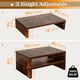 thumbnail image 4 of TEAMIX Soporte Elevador para Monitor-Paquete de 2 Soportes para Monitor Ajustables de Madera Marrón Rústico Elevador de Monitor Doble para 2 Monitores/Laptop/PC Soporte para computadora para Escritori, 4 of 5