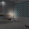 thumbnail image 5 of RisChhery Teal Grey Moroccan Geometric Blackout Curtains,2 Panels,42x63 inch,Thermal Insulated Grommet Drapes, 5 of 6
