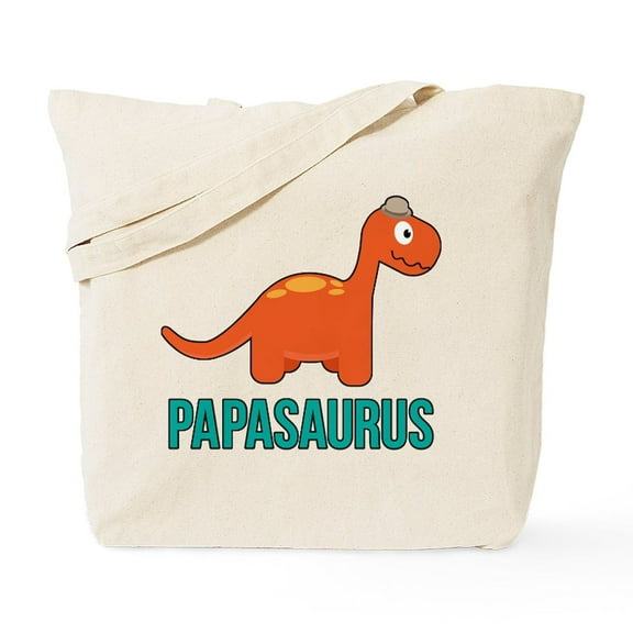 CafePress - Papasaurus Tote Bag - Unisex Canvas Tote Bag, Beige, 1-Piece