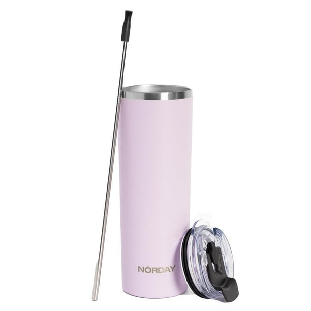 Vaso Térmico NORDAY Lavanda de Acero Inoxidable Antiderrame Doble Pared 22 oz 660 ml para Mujer y Ho