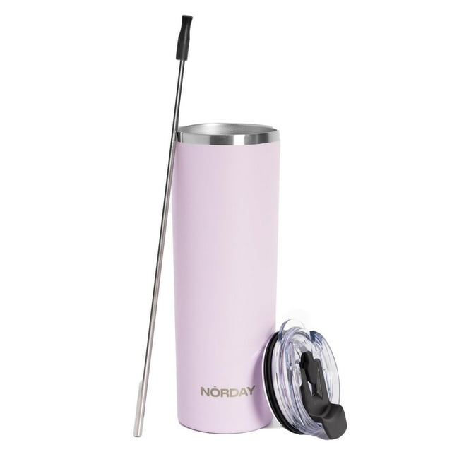 Vaso Térmico NORDAY Lavanda de Acero Inoxidable Antiderrame Doble Pared 22 oz 660 ml para Mujer y Ho