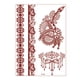 thumbnail image 1 of Etiqueta engomada del tatuaje del cordón marrón rojo Etiqueta engomada del tatuaje de la transferencia del agua impermeable, 1 of 8