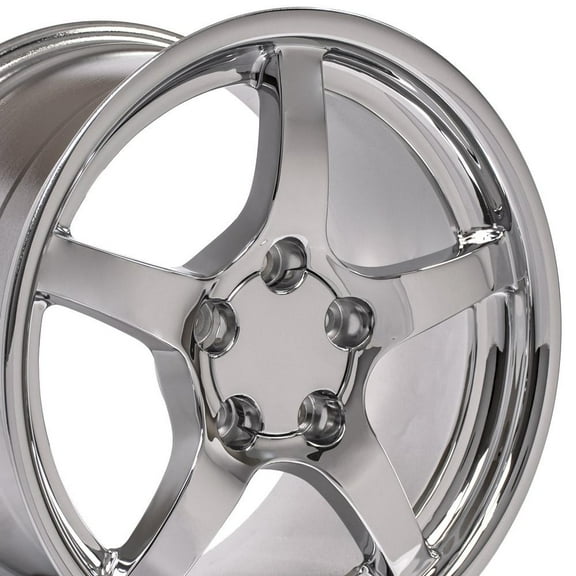 OE Wheels CV05 18 Inch Rim Fits Corvette C5 Style 5x120.65 18x9.5 Chrome (1)