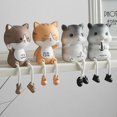 thumbnail image 3 of Coofit 2PCS Resin Ornament Creative Lovely Long Leg Tabletop Ornament Desk Decoration, 3 of 8