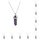 thumbnail image 2 of sweethay Hexágono columna encanto joyería vacaciones colgantes colgantes cristal encantos artesanía decoraciones púrpura oscuro Morado oscuro 10piezas sweethay CBP468320, 2 of 4