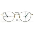 thumbnail image 6 of Tango Optics Round Metal Eyeglasses Frame Luxe RX Stainless Barbara McClintock Black Gold For Prescription Lens -, 6 of 6