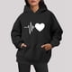 thumbnail image 2 of WILLBEST Sudadera con Capucha y Cordón Ajustable, Estilo Casual, para Mujer, Ideal para Otoño E Invierno, Perfecta para Actividades Al Aire Libre Tallas Grandes, con Estampado de Letras XXX-Grande, 2 of 6