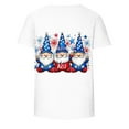 thumbnail image 4 of Womens Summer Tops under $5! Xqxayjr Fourth of July Shirts for Women American Flag Patriotic Shirt Short Sleeve Summer Tops Trendy Crewneck Independence Day 4th July Graphic Tees Top, 4 of 5