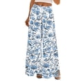 thumbnail image 4 of Haivin Women's Palazzo Pants with All-Over Print, Loose Fit and Elastic Waist with Drawstring, Comfortable for Daily Wear and Lounge, 4 of 4