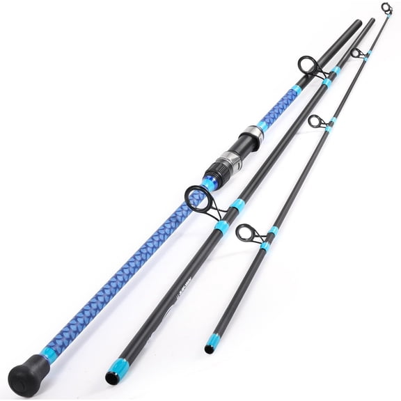 Surf Fishing Rod Carbon 3 Piece Spinning Fishing Rod 9'/10'/11'/12'for Travel