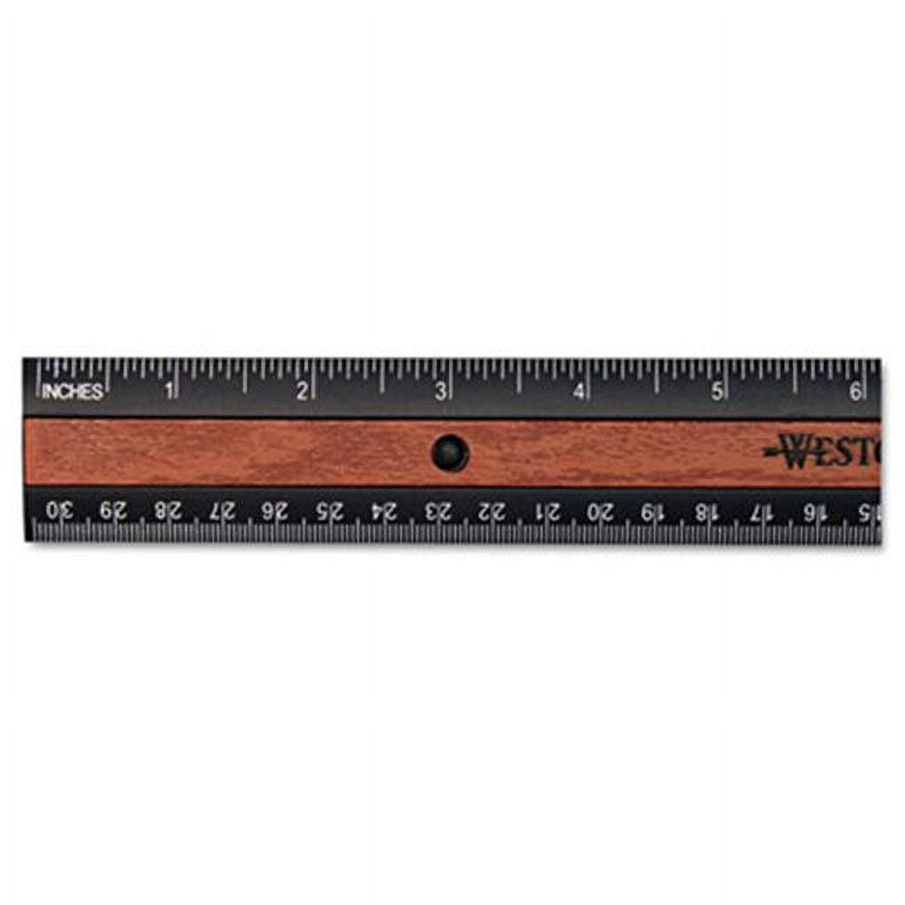 Westcott 12 KleenEarth Faux Burled Wood Ruler - The Office Point