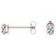 thumbnail image 4 of Pendientes Tipo Botón Solitario JeenMata 4 Puntas con Diamantes Ovalados de 0,38 Quilates Chapado en Oro Rosa de 18 K sobre Plata, 4 of 6