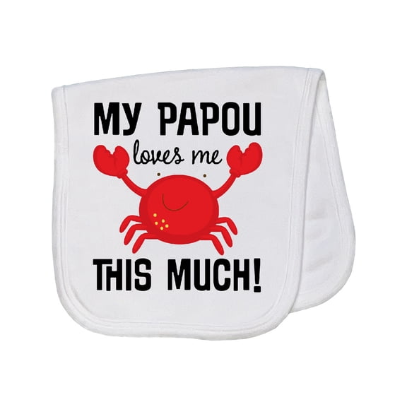Inktastic My Papou Loves Me Baby Burp Cloth